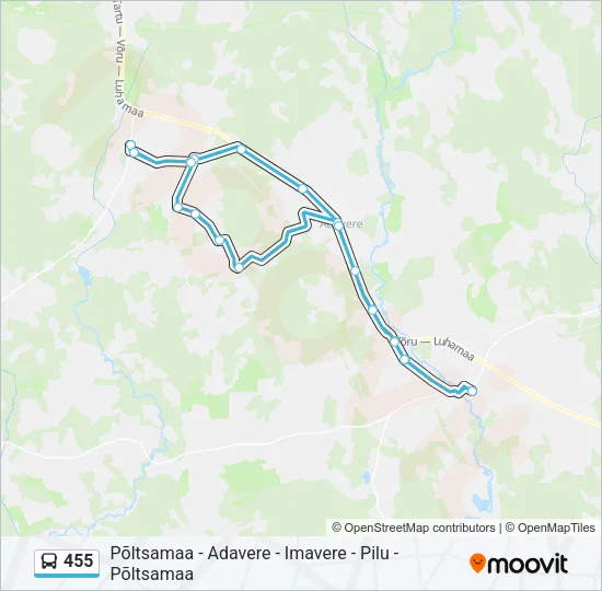 455 Bus Line Map