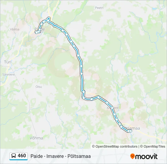 Автобус 460: карта маршрута
