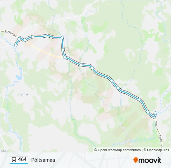 464 Bus Line Map