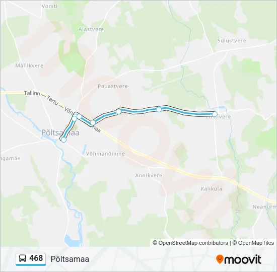 468 Bus Line Map