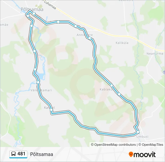 Автобус 481: карта маршрута