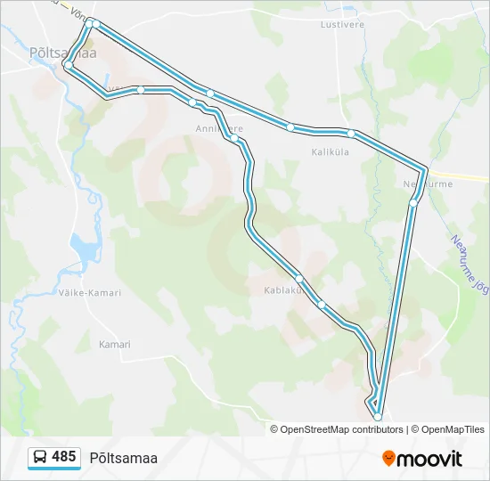 Автобус 485: карта маршрута