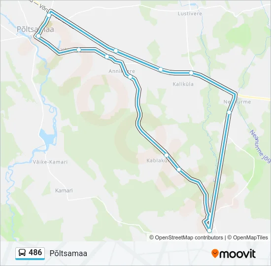 486 Bus Line Map