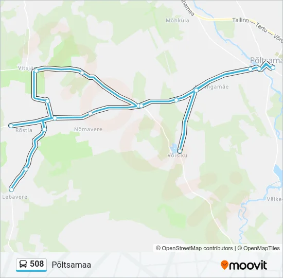508 Bus Line Map
