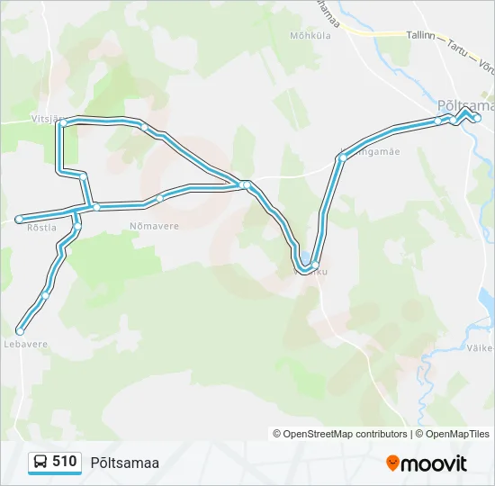 510 Bus Line Map