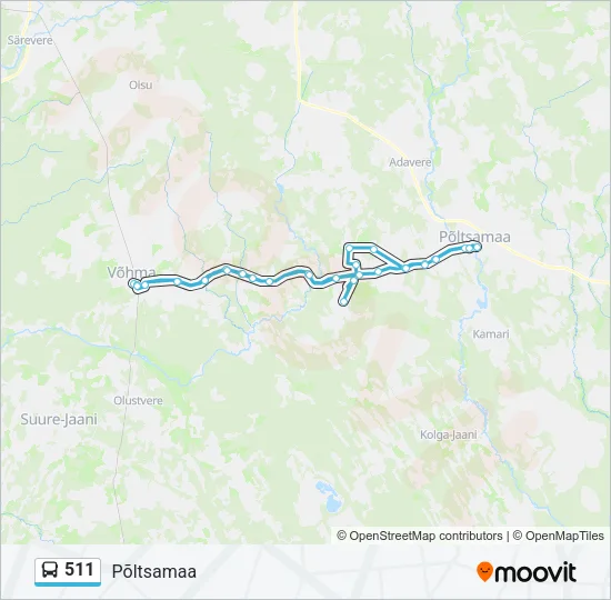511 Bus Line Map