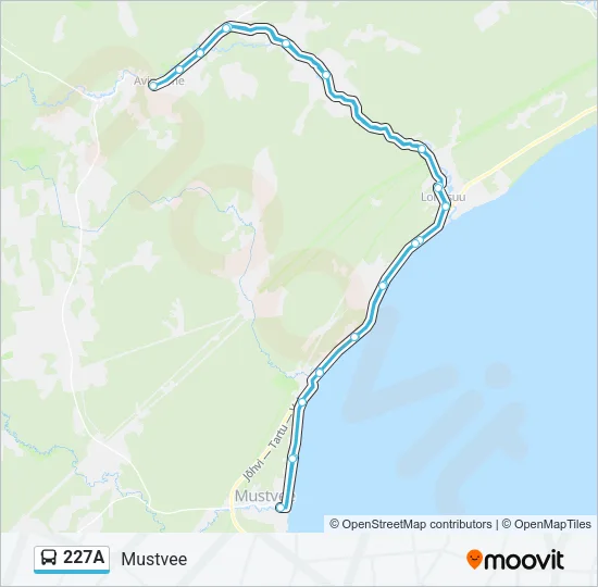 Автобус 227A: карта маршрута