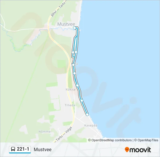 221-1 Bus Line Map