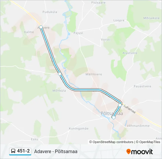 451-2 Bus Line Map