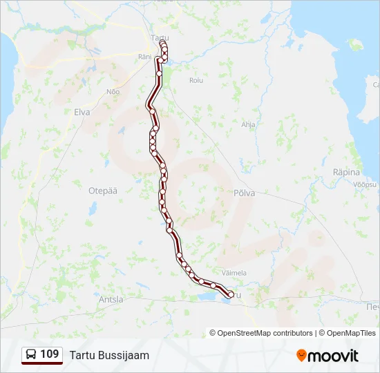 109 Bus Line Map