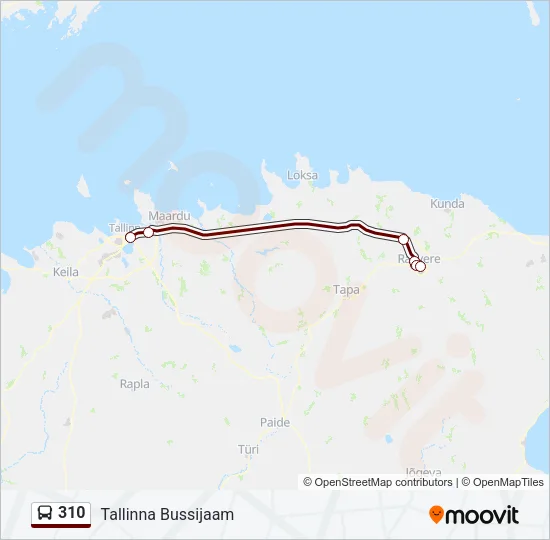 310 Bus Line Map