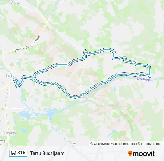 816 Bus Line Map