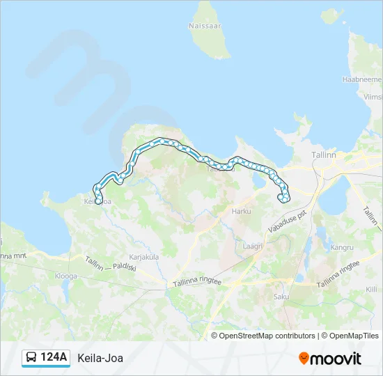 Автобус 124A: карта маршрута