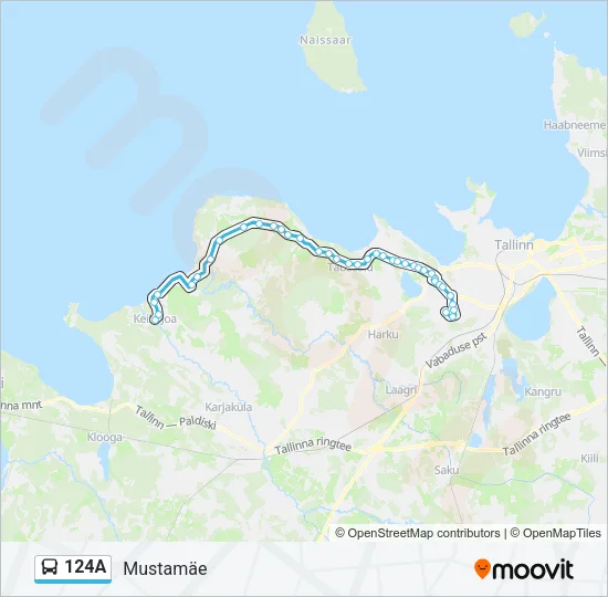 Автобус 124A: карта маршрута