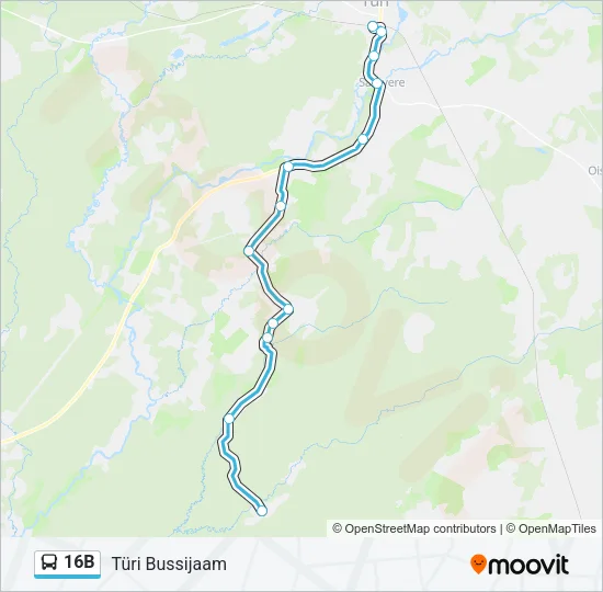 16B Bus Line Map