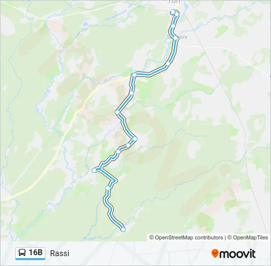 16B Bus Line Map
