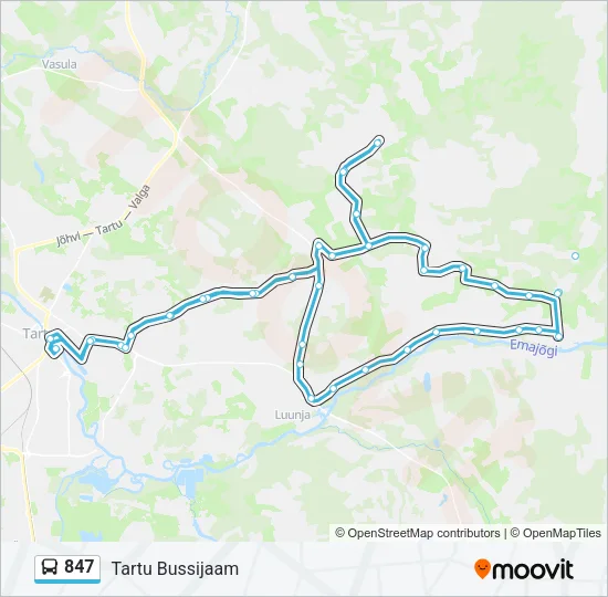 Автобус 847: карта маршрута