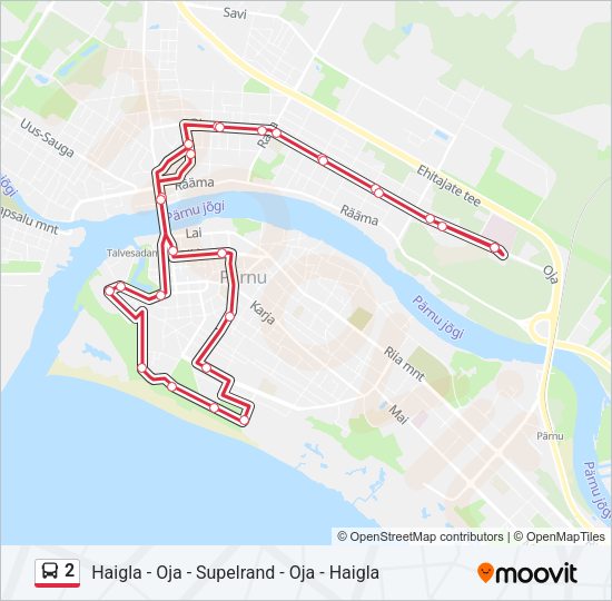 Автобус 2: карта маршрута