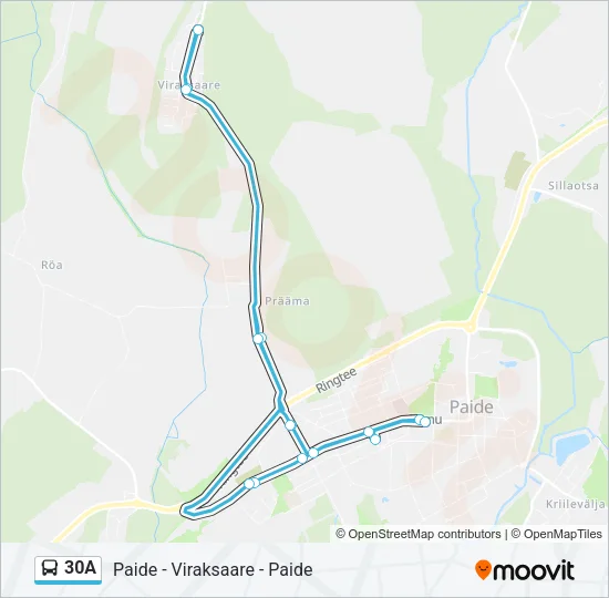 30A Bus Line Map