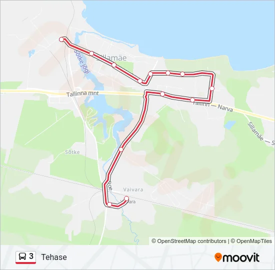 3 Bus Line Map