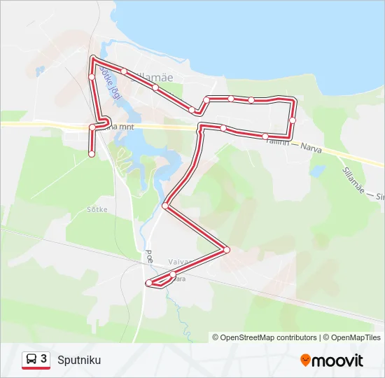 3 Bus Line Map
