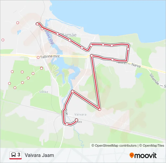 3 Bus Line Map