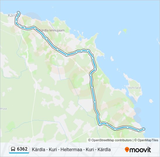 Автобус 6362: карта маршрута