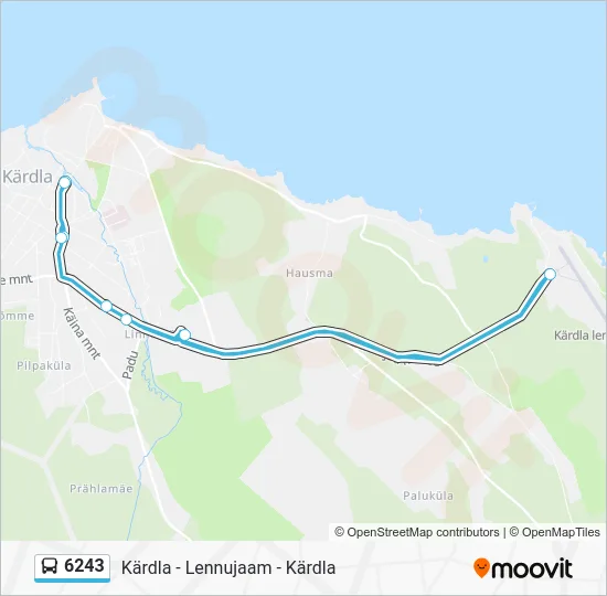 Автобус 6243: карта маршрута