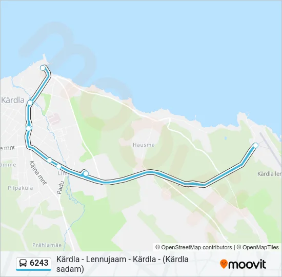 Автобус 6243: карта маршрута