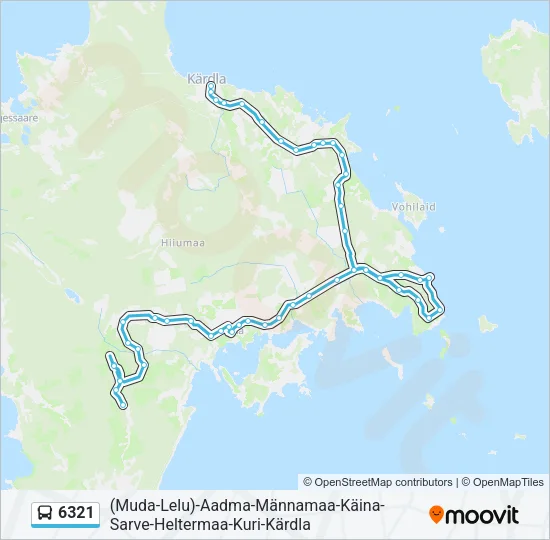Автобус 6321: карта маршрута