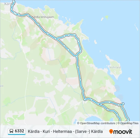 Автобус 6332: карта маршрута