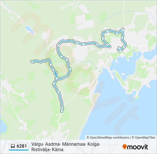 Автобус 6281: карта маршрута