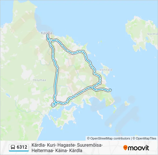 Автобус 6312: карта маршрута