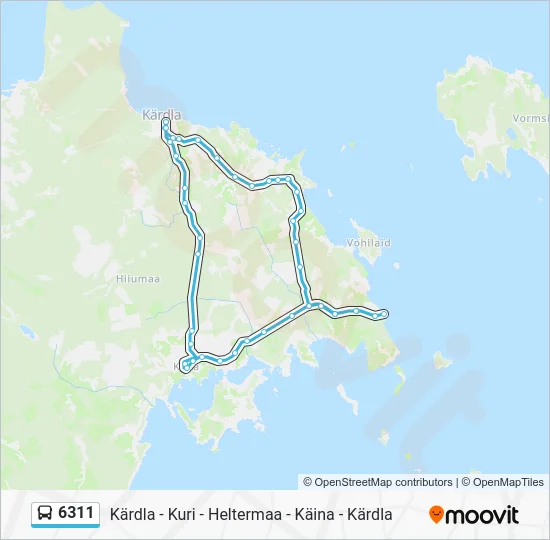 Автобус 6311: карта маршрута