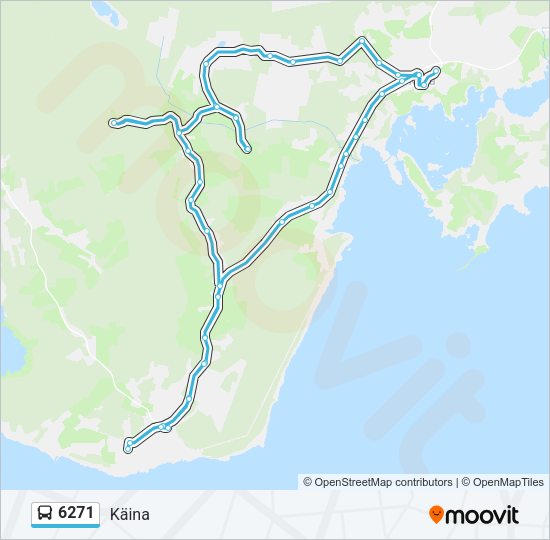 Автобус 6271: карта маршрута