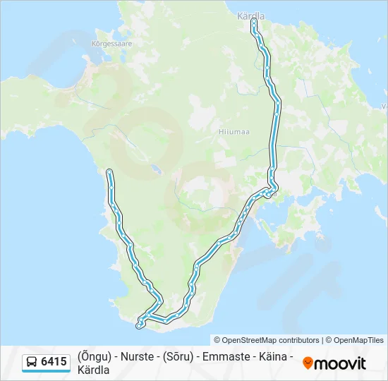 Автобус 6415: карта маршрута