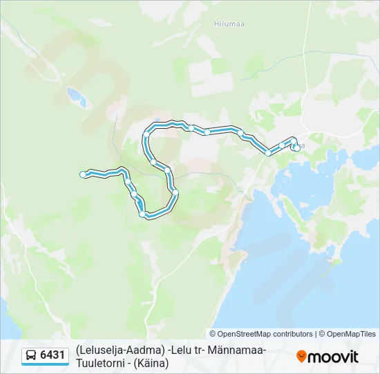 Автобус 6431: карта маршрута