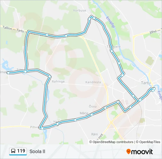 119 Bus Line Map