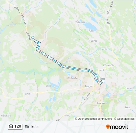 Автобус 120: карта маршрута