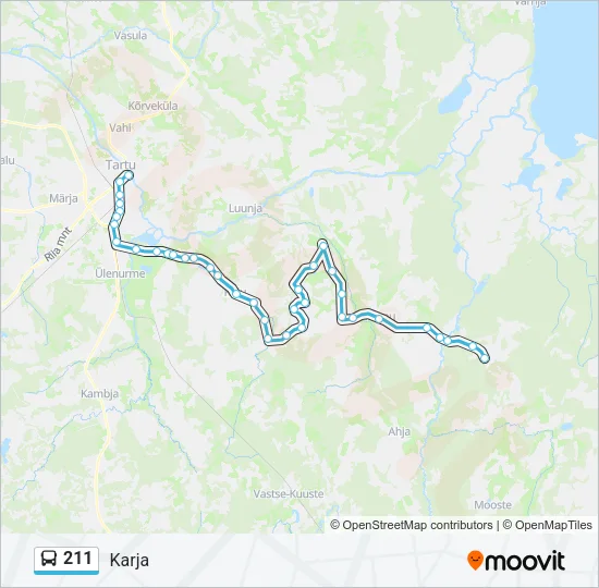 Автобус 211: карта маршрута