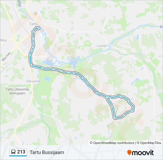 Автобус 213: карта маршрута