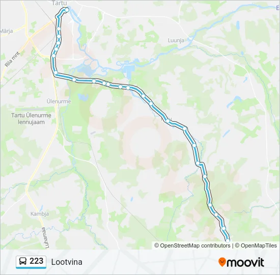223 Bus Line Map