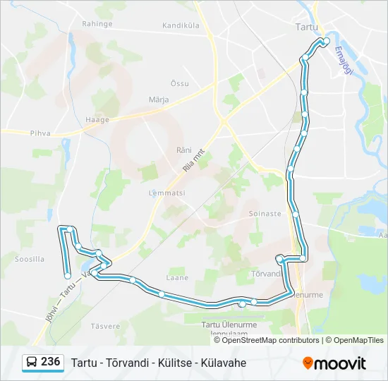 Автобус 236: карта маршрута
