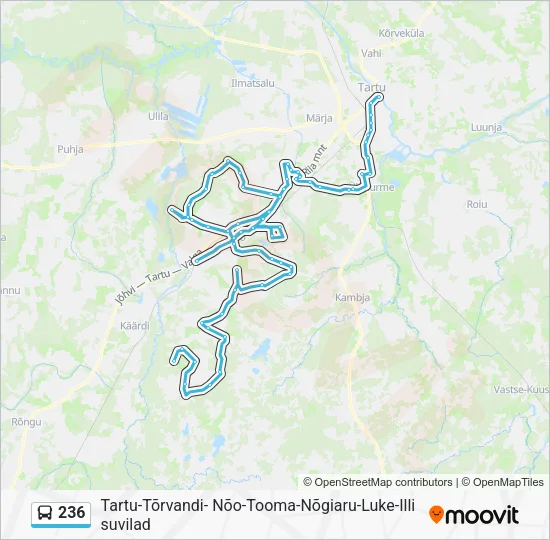 Автобус 236: карта маршрута