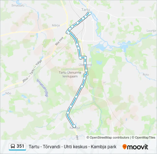 Автобус 351: карта маршрута