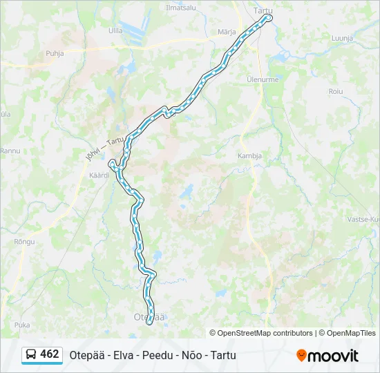 Автобус 462: карта маршрута