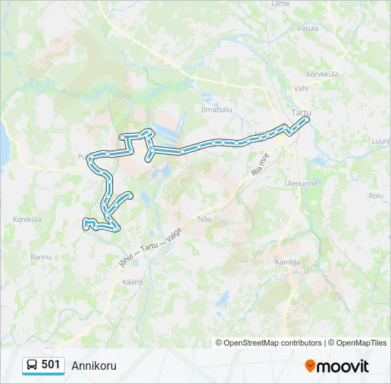 Автобус 501: карта маршрута