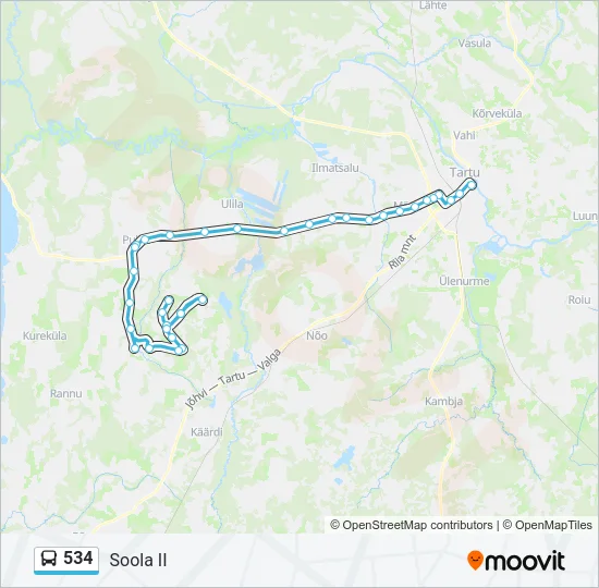 Автобус 534: карта маршрута