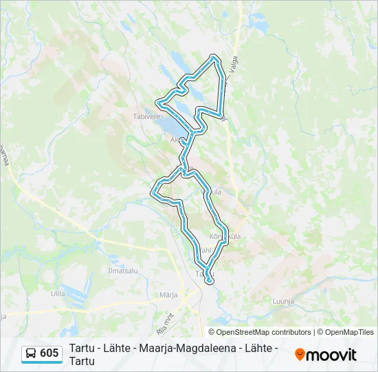 Автобус 605: карта маршрута