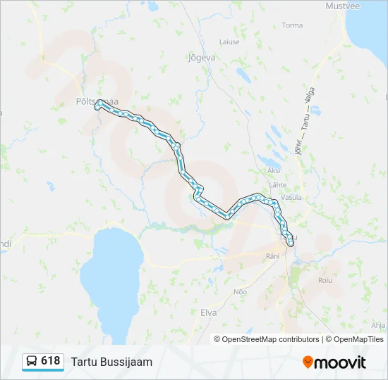 618 Bus Line Map